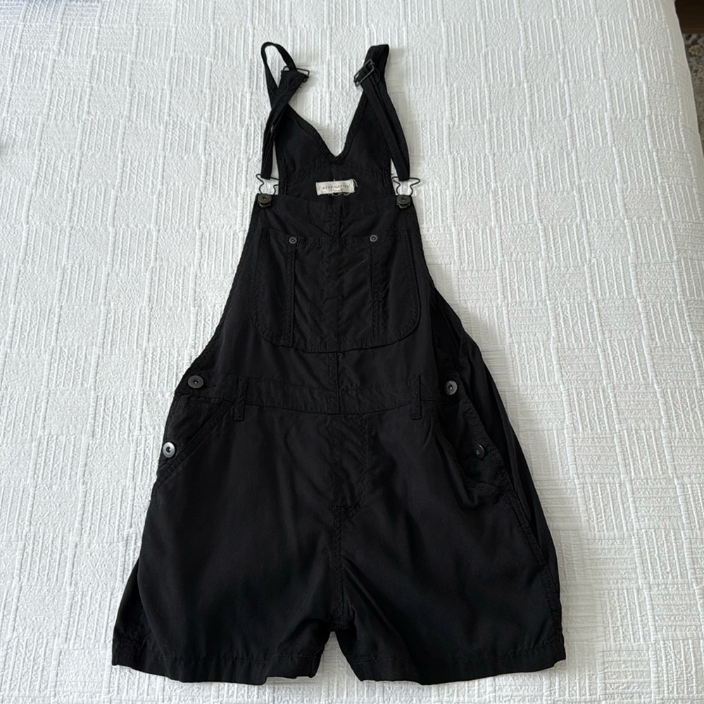 Aritzia Azure Skies Black Overall Romper